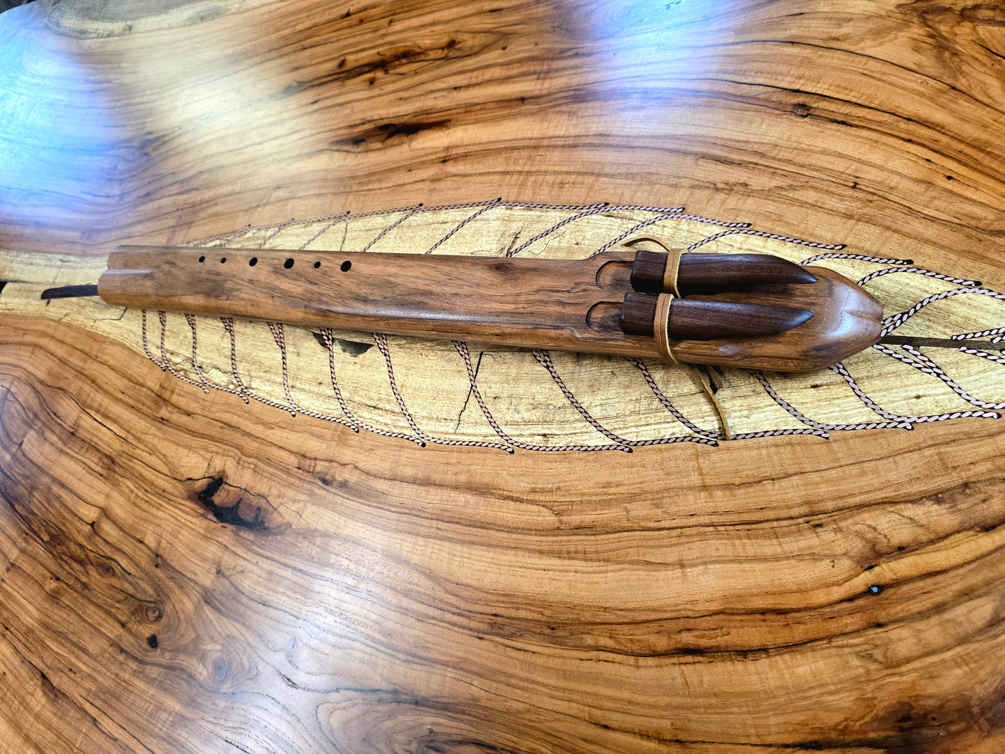 Low C Aeolian drone in pecan