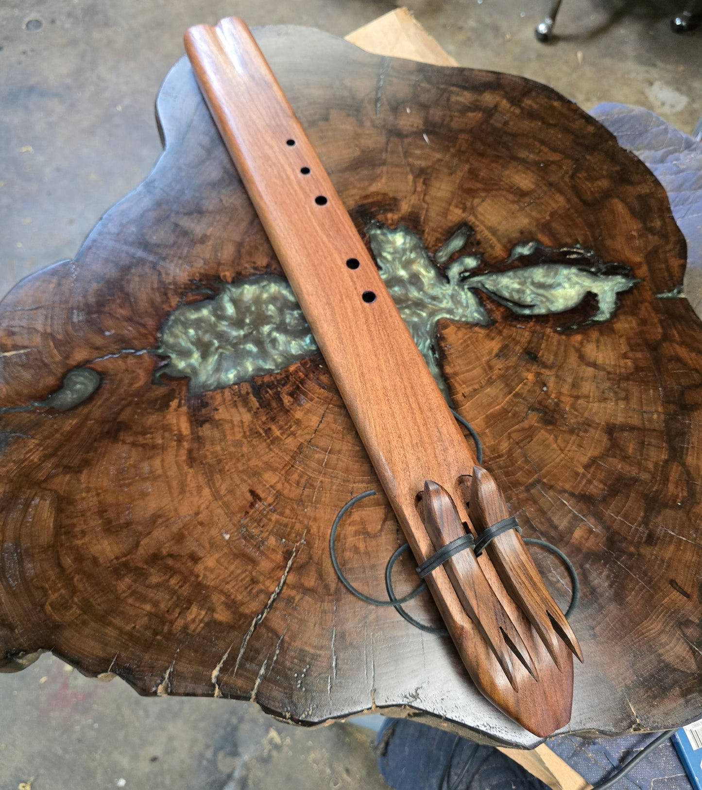 D4 Drone flute in mesquite