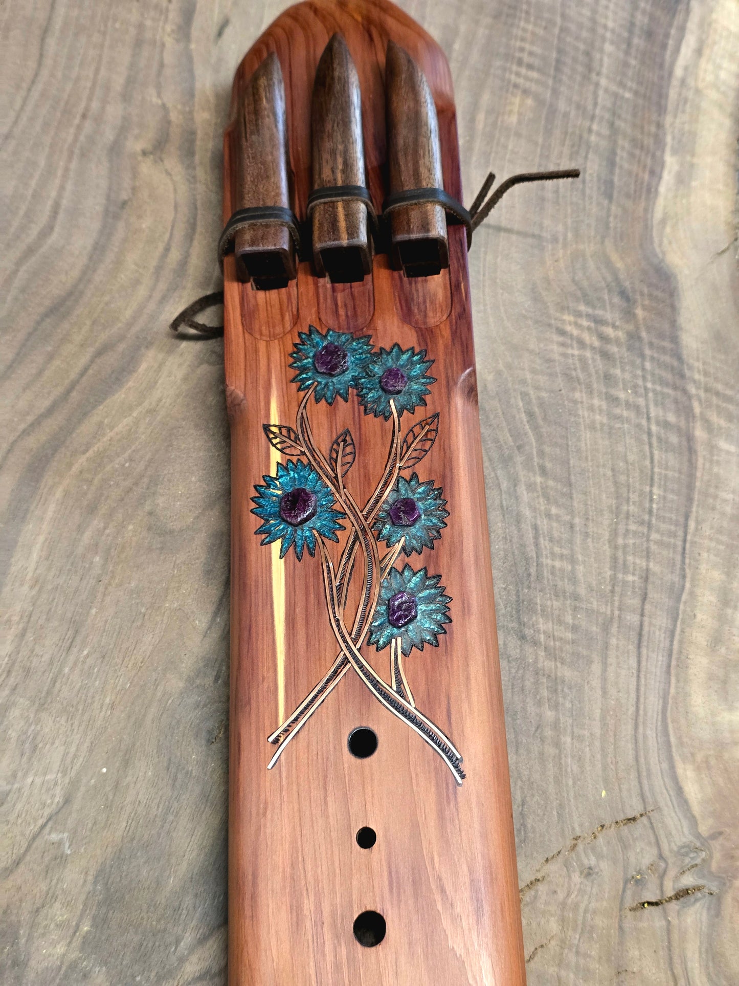 Red cedar aeolian triple drone