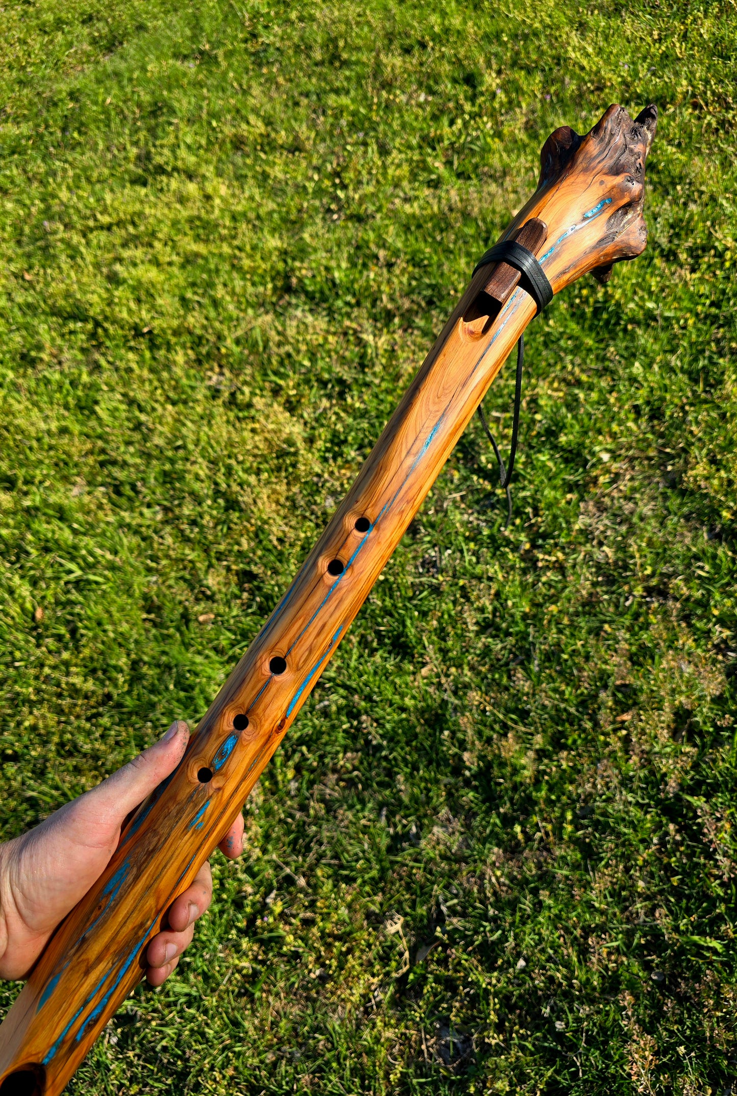 Walking stick flute E flat tuning