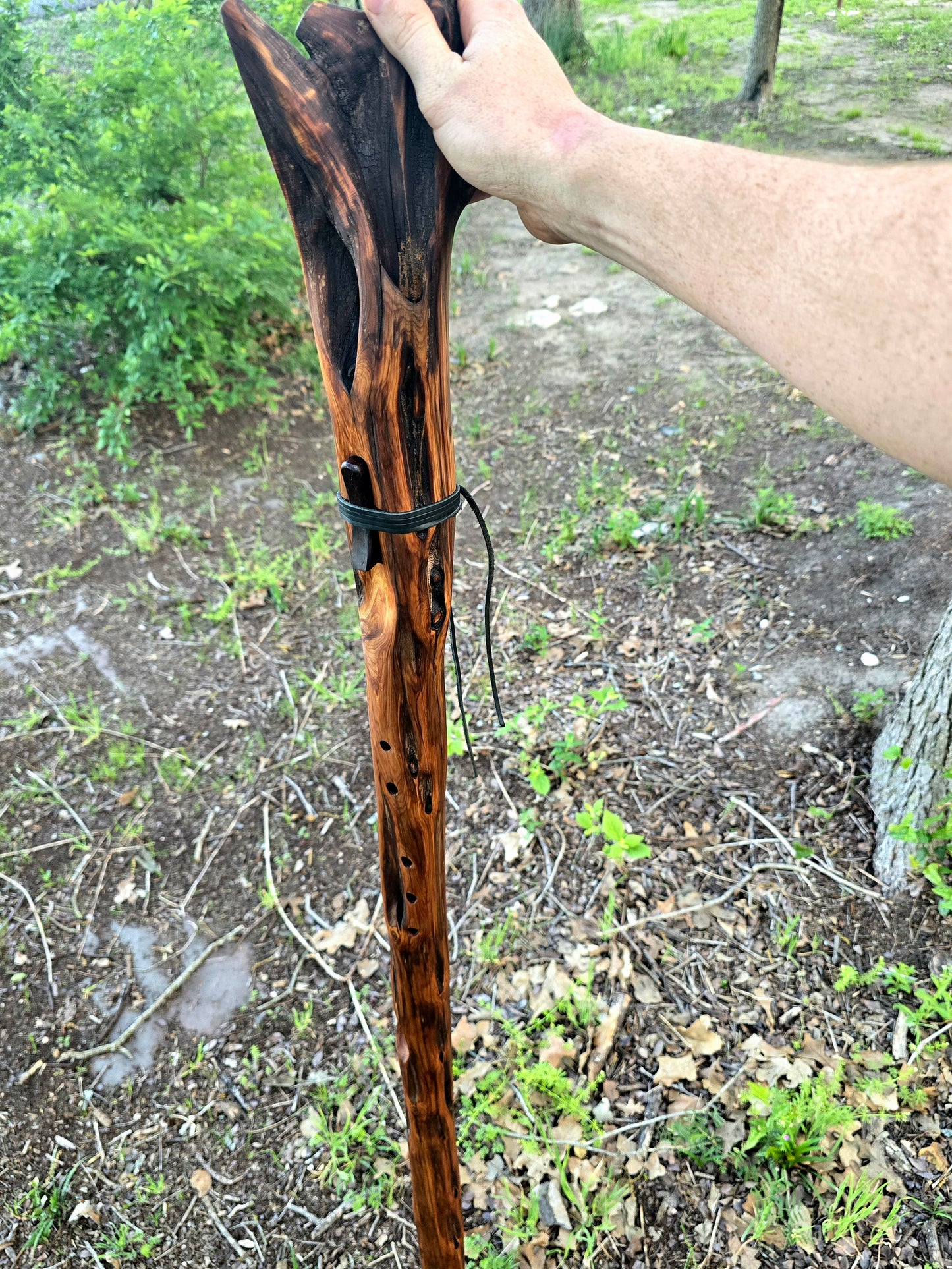 Walking stick flute low D