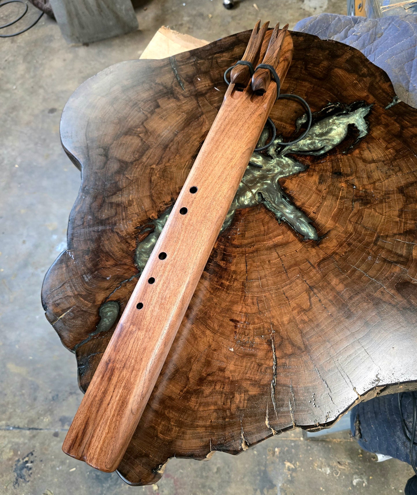 D4 Drone flute in mesquite