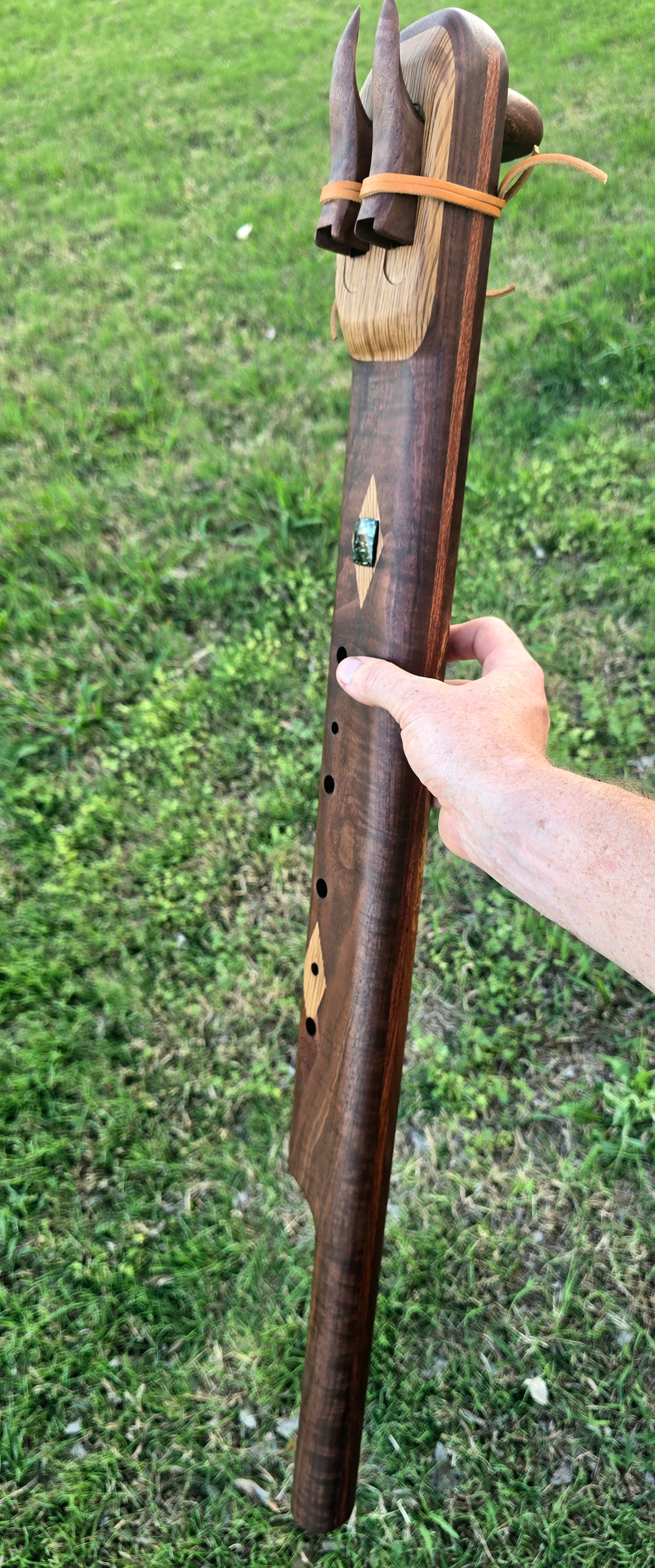 1. Walnut aeolian 1/5 below drone key of low B/F# 444hz