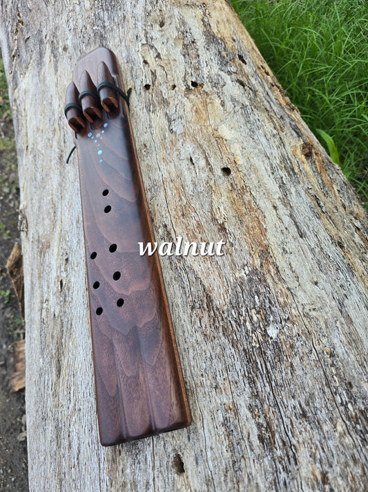 Block walnut triple harmony drone key of G5 432Hz